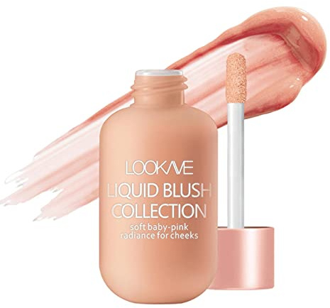 Joyivike Rubor Líquido, Cheek Colorete, Colorete En Gel Rosa Colorete En Crema, Mejillas Hidratante, Maquillaje Mejillas Larga Duración Microbrillo Brillo