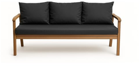 Bankauflage für Gartenbank- Polsterauflage für & Hollywoodschaukel-Gartenschaukel Kissen-hollywoodschaukel Kissen-bankkissen Outdoor (150 x 60 x 50 cm, Anthrazit)
