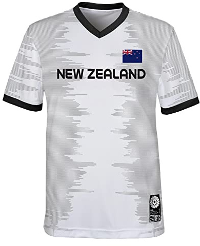 Offizielles Trikot der Fussball-Weltmeisterschaft der Frauen 2023 für Erwachsene, Neuseeland, Weiß, Klein