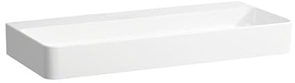 LAUFEN VAL Aufsatzwaschtisch, ohne Hahnloch, ohne Überlauf, US geschl. 950x420mm, H8162877571121, Farbe: weiß matt