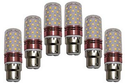 LED Corn Bulbs B22 24v 10W 60W Corresponds to Bulbs Not Dimmable 3000K/6000K 900Lm Candle Bulbs Ac.Dc 24-60v (6-Pack) [Energy Class A +] (Color : Cool White)