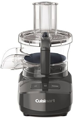 Cuisinart Procesador de alimentos de alimentación continua de 9 tazas con disco de trituración y rebanado reversible fino y medio, hoja universal, accesorio de alimentación continua y almacenamiento