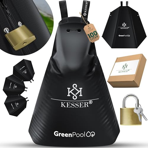 KESSER® Baum-Bewässerungssack 1er Set 100L Wassersack, Baumbewässerungsbeutel, PVC-Tasche langlebig & UV-beständig, Baumbeutel Garten Bewässerungssystem & gezielte Bewässerung von Bäumen mit Schloss