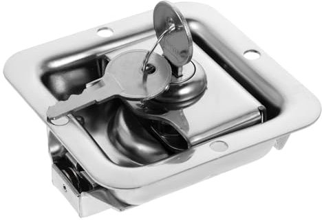 PACKOVE 1 Satz Anhänger Wohnmobilschloss Türschlösser Schränke sperren Van-Zubehör Reisezubehör Werkzeugkasten LKW-Zubehör Paddelsperre Rostfreier Stahl Türschloss Autoschloss Panel-Sperre