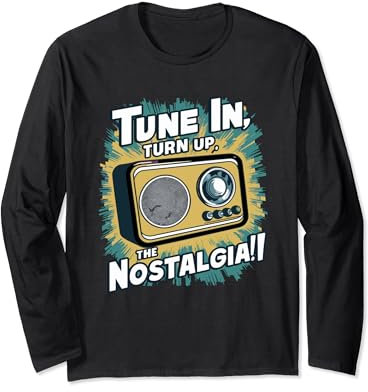 Tune In, Turn Up the Nostalgia with Vintage Radio Langarmshirt