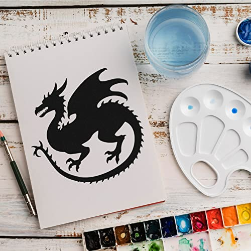 Schablone Drache Fabelwesen v1 Design Stencil DIY Airbrush Muster Wandgestaltung Sprühschablone 15 x 15 cm