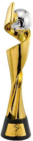 MIAOWR Frauen Fußball Trophäe Replik Football Champions Souvenirs Sammlerstücke Desktop Ornamente Fans Geschenke,38cm/15in