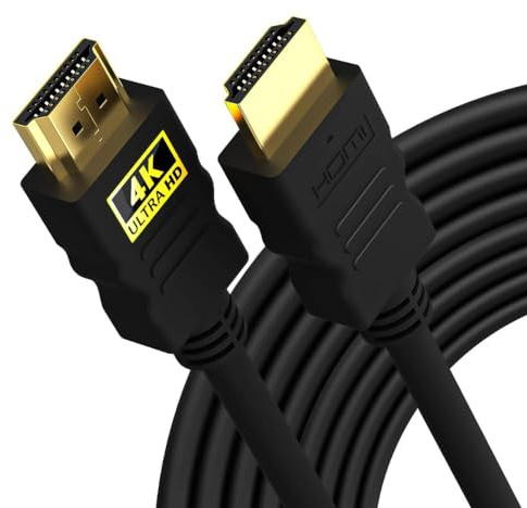 4K HDMI Cable 3M, High-Speed 18Gbps Ultra HD 2.0 Cable, Braided HDMI to HDMI Lead, Supports 3D Formats Compatible with laptop Projector, PS5, PS4, HDTV, Xbox, smart TV, and all HDMI devices (1m)