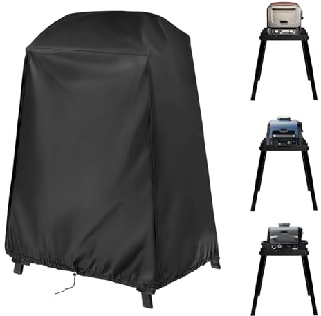 Grillabdeckung für Ninja Woodfire Outdoor Grill/Pizzaofen mit Ständer, passend für Ninja Smoker Grill OG701 OG751 Nin-ja Woodfire Pro XL Outdoor Grill OG951, für NinjaOven OO101, wasserdichte