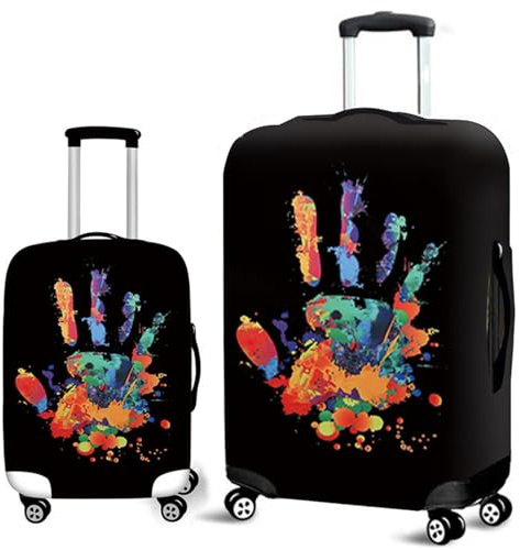 Muiuou Koffer SchutzhüLle, Elastisch KofferschutzhüLle Gepäck Cover Reisekoffer Hülle Trolley Case Schutzhülle Luggage Cover Waschbare Staubdichte Kofferbezug (XL (30-32 Zoll),Stil 12)
