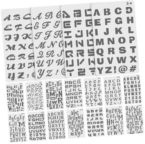 STOBOK 20stücke Alphabet-schablonen Wiederverwendbar Für Scrapbooking Kleine Buchstabenschablonen Aus Pet Schablonenbuchstaben Für DIY-projekte Schablonen Für Journaling Wiederverwendbare