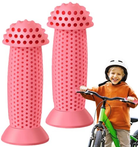 Kinder-Lenkergriffe – Kinder-Fahrradgriffe | 2 x rutschfeste Gummi-Fahrradlenker | rutschfester Kinder-Lenker | Lenker-Endgriff | Scooter-Griff für Kinder, Mädchen,