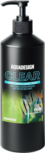 Aqua Design CLEAR 1000ml Aquarium Water Clarifier - Leaves Water Crystal Clear - Green & Cloudy Water Treatment - Treats 5000L