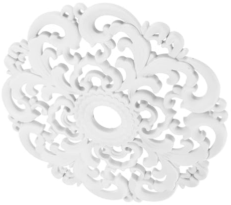 COOPHYA Medallón De Techo Decorativo Europeo Medallón Ornamental Para Lámpara Y Ventilador Diseño Calado En Ps 12.20 X 12.20 X 0.39 in Para Hogar Y Comercio 1 Unidad