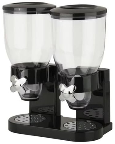 Kznifmk Dispensador de Cereales Multifuncional, Contenedor de Almacenamiento de Doble Control para la Organización de la Cocina, de Almacenamiento de Alimentos para el Hogar
