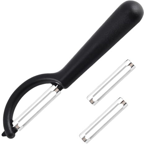 P-Peeler for Tupper with 2 Replacement Blades, P-Peeler Left-Handed for Tupperware Spare Parts, Potato Peeler for Asparagus Peeler, Replacement Blade for Vegetable Peeler, Paring Knife, Universal