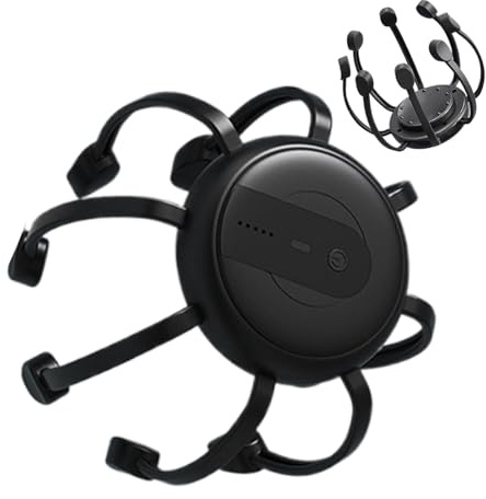 Masseur électrique du cuir chevelu, gratte-tête vibrant en forme de pieuvre, 15 × 15 × 13,8 cm, masseur du cuir chevelu à 360 degrés, 8 griffes de massage amovibles, parfait pour la relaxation