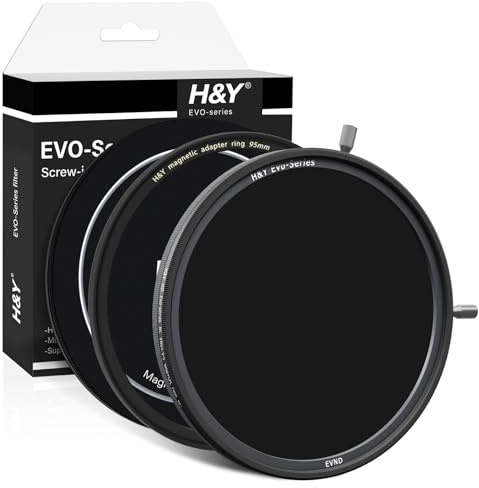 H&Y EVO 95mm Variable ND3-32 & CPL 2 in 1 Filter, Hybrid Magnetic & Threaded Neutral Density Polarizer Filter (1.5-5 Stops), True Color German Glass, 22-Layer Nano Coating for Video and Landscape