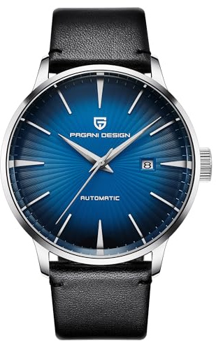Pagani Design PD2770 Reloj Mecánico Automático de Moda para Hombre Acero Inoxidable Impermeable Correa de Cuero Relojes Deportivos de Negocios Sencillos