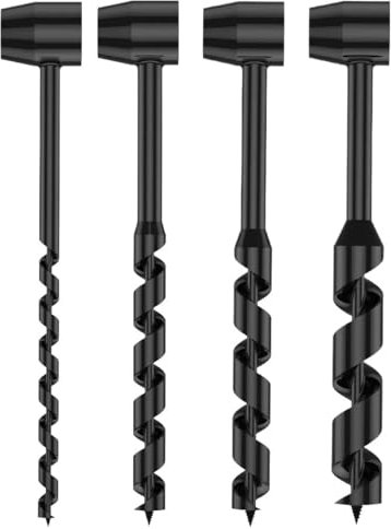 WMYOZDC Auger Drill Bits for Camping Planting Bulb Planting Tools Drill Post Hole Excavator Heavy Duty Steel Drill Bits 10/16/19/25mm(16x230mm)