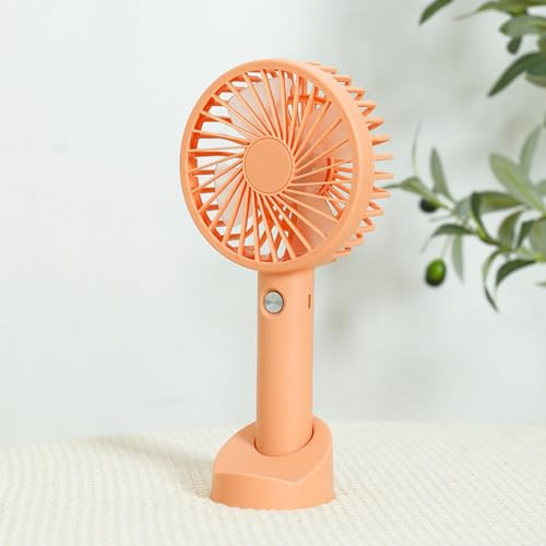 Mateju Mini Ventilator, Handventilator Akku Aufladbar USB Mini Hand Fan, Starker Leise Portable Fan für Reisen Büro Zuhause, Summer Must Haves (Rosa,2PCS)