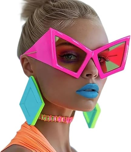 TELAIN Übergroße Lustige Sonnenbrille für Erwachsene Frauen, Accessoires für Partys und Hip-Hop-Tanz, Einzigartiges und Stilvolles Design