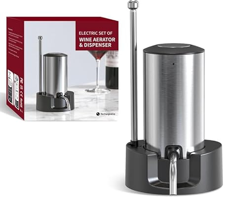 Vino&Friends VinoAir – Der automatische Premium-Dekanter mit Belüftung & Ausgießer