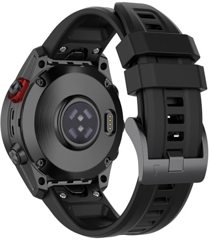 QuickFit 26mm Ersättningsband för Garmin Fenix 8 51mm/Fenix 7X Pro/6X Pro/5X Plus/3 HR, Silikon Sport Ersättningsrem Armband Klockarmband för Garmin Enduro 3/2/instinct 2X/Epix 2 Pro