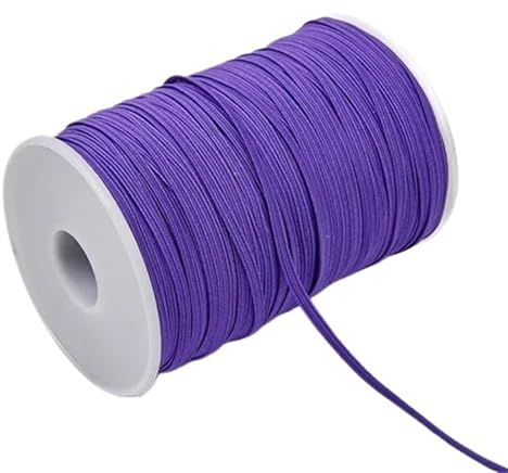 Banda elástica de goma colores 3 mm y 6 for coser, cinta licra, accesorios for prendas vestir para el bricolaje, la artesanía, la confección(Dark purple,3mm 100yards)