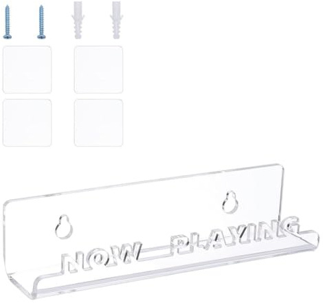 WADORN Présentoir mural pour disques, support mural transparent pour disques vinyles cours lecture avec acrylique pour assemblage 3D, support rangement pour albums, décoration pour amateurs vinyles