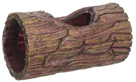 HEMOTON Resin Reptile Hideout mit Saugnapf Naturgetreue Baumrindenoptik Sicheres Versteck für Echsen Geckos Frösche und Amphibien Terrarien-dekor Schildkröten Spinnenunterschlupf