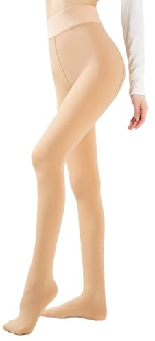 L&K-II Medias térmicas para mujer con forro interior de invierno, cálidas, opacas, medias térmicas acogedoras sin costuras, leggings de cintura alta deportivos, multicolor 4152, L