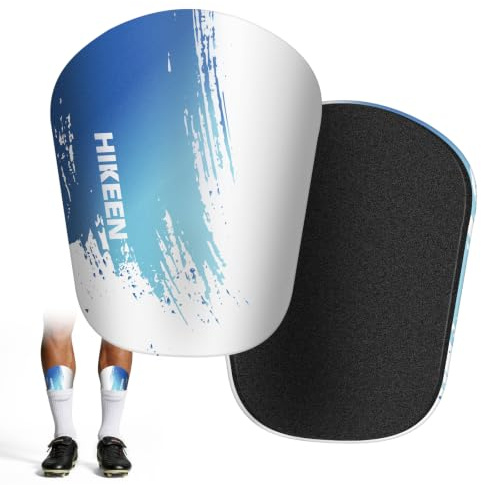 BOOSTEADY 1 Paar Extra Kleine Schienbeinschoner - Entworfen Nach Vorderseite des Unterschenkels, Anti-Rutsch Mini Fußball Schienbeinschutz Fussball Shin Pads, Grün oder Blau - 10 x 6cm oder 12 x 8cm