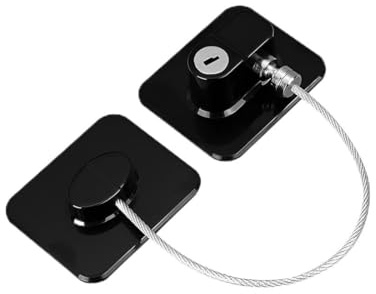 PHYNDR 2 serrature per frigorifero con chiavi, chiusura autoadesiva per bambini, neonati e adulti, adatte per frigoriferi, armadietti, cassetti, forni e finestre (colore nero)