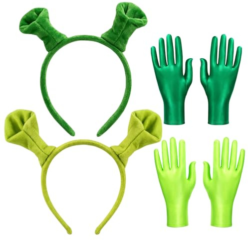 GvRfniT Alien Haarreif, Lustige Kopfbedeckung Erwachsene, Cosplay Kostüm Damen, 4 PCS Alien Headband Set für Karneval und Themenpartys, für Cosplay-Begeisterte und Party-Teilnehmer