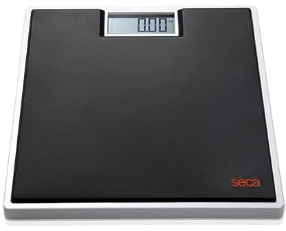 Seca Clara 803 Digitale Personalwaage mit schwarzer Gummibeschichtung durch trockene Waagen