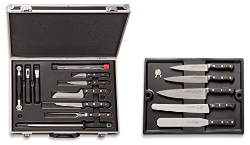 F. Dick Kochkoffer Plaza 17-teilig (Messer-Set mit Koffer, inkl. Kochmesser + Kochwerkzeug/Zubehör, Küchenmesser Serie Premier Plus + Superior, für Profi- und Hobbyköche) 81164000