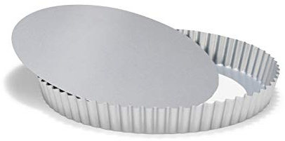 patisse 03579 – Moule à tarte ou quiche rond - Tourtière - anti-adhésif à fond amovible Silver-Top - gris argenté – Ø 30cm