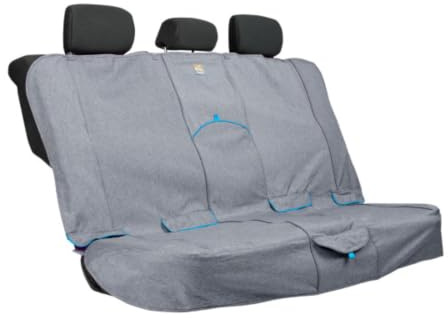 Kurgo Heather Rücksitzschonbezug für Hunde, Für die meisten Autos geeignet, Waschmaschinenfest, Breite 140 cm, Grau