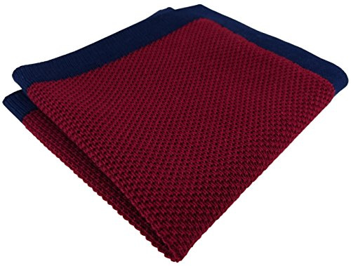 TigerTie Designer Strick Einstecktuch in Uni - 100% Baumwolle