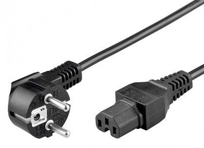 CABLEPELADO Câble d'Alimentation C15 | Prise IEC-60320 | Section 0.75mm² | Pour Appareils à Haute Température Tels Que Bouilloires | Noir | 2 Mètres