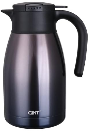 GiNT Isolierkanne Edelstrahl Quick Tip Verschluss Grip Vacuum Doppelwandig Violett 1.5L…