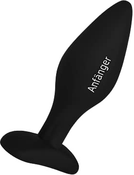 EIS, Anal-Plug, konische Form, für Analtraining, aus Silikon, 12cm, schwarz