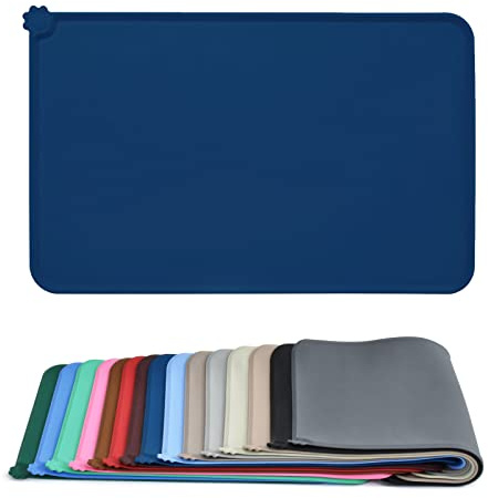AUDWUD Tapis de Nourriture pour Chien Chat Animal de Compagnie en Silicone étanche, Tapis de Bol pour Animal de Compagnie antidérapant, Tapis de Nourriture pour Animal de Compagnie.