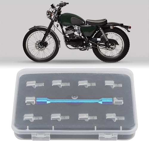 Fyearfly Speichenschlüssel Für Motorrad, 10 Größen 5.0-6.8 Länge 93 Mm Cnc Schraubenschlüssel Set, Universal Dirt Bike Speichenschlüssel Mit Transportkoffer Für Die Meisten Motorräder (Blau)