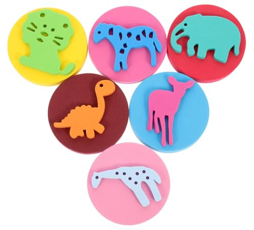 Kids Suits 6 Pcs EVA Painting Sponges Foam Painting Stamper, Sponge Seal DIY Sponge, Paint Drawing Sponges for Toddlers Early Learning Kids Stamps