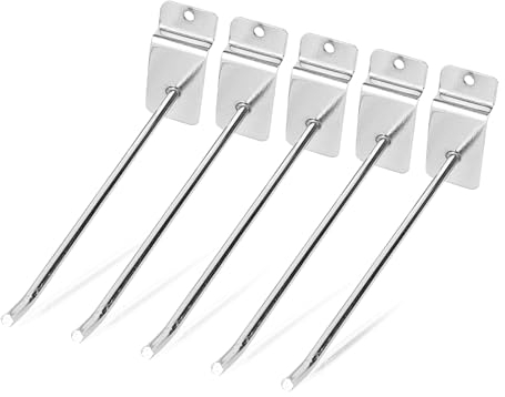 Agatige Kit assortito di 25 ganci resistenti per pareti a lamelle, accessori per pareti a doghe, ganci per garage, organizzazione doghe, ganci da parete per pannello forato, ganci per griglia, ganci