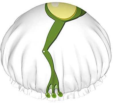 Frosch-Duschhaube, Tier, kleiner Frosch auf Ast im Regenwald, Natur, Dschungel, große Badekappen für Frauen, Männer, Mädchen, langes Haar, wasserdicht, wiederverwendbare Hüte
