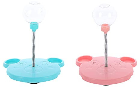 WondFans Klugeule Auslaufender Leckerbissen-Ball Haustier-Futterautomat Spielzeug (BLAU)