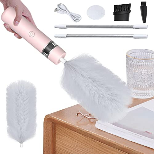 backlight Piumino Elettrico, Spolverini Lavabili per la Pulizia, Spolverini di Piume per la Pulizia Forniture per la Pulizia Automatica a 360° Tende per finestre Mobili Strumento per la Pulizia